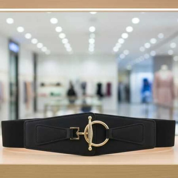 2/$21āBlackāChicĀ LadiesāFashionāStretchāLeatherāBelt - Picture 3 of 7